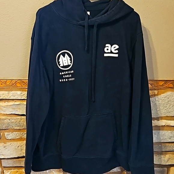American Eagle Outfitters Navy Hoodie - Picture 1 of 3